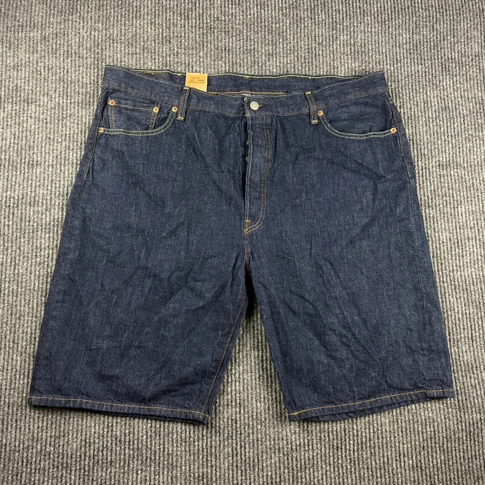 Levis 501 Mens Original Fit Denim Shorts Dark Wash Button Fly W42‎ 2008